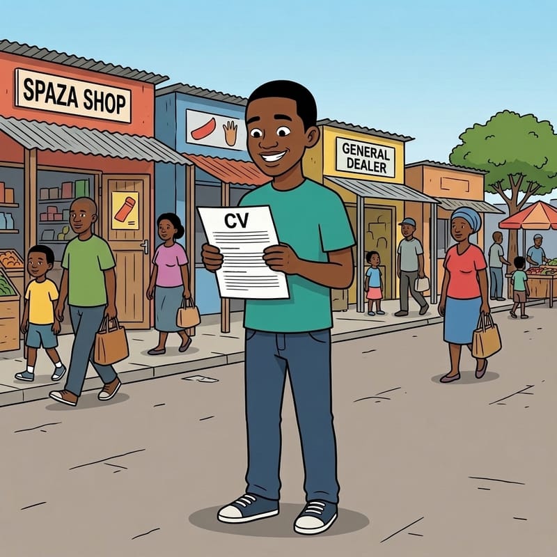 Thabo proud of the CV that shows his real work experience