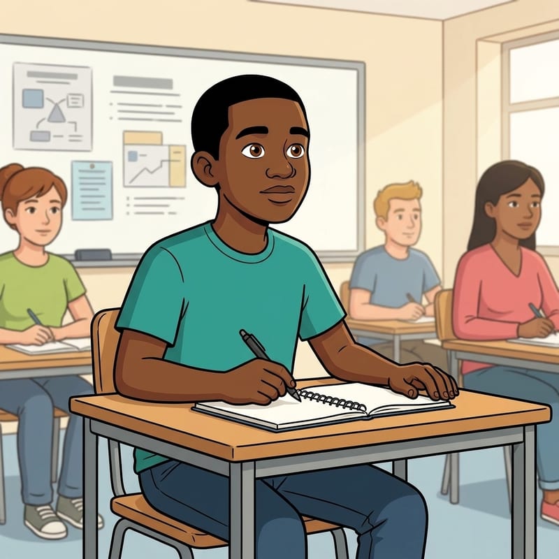 Thabo learning in a PSIRA-accredited security training class